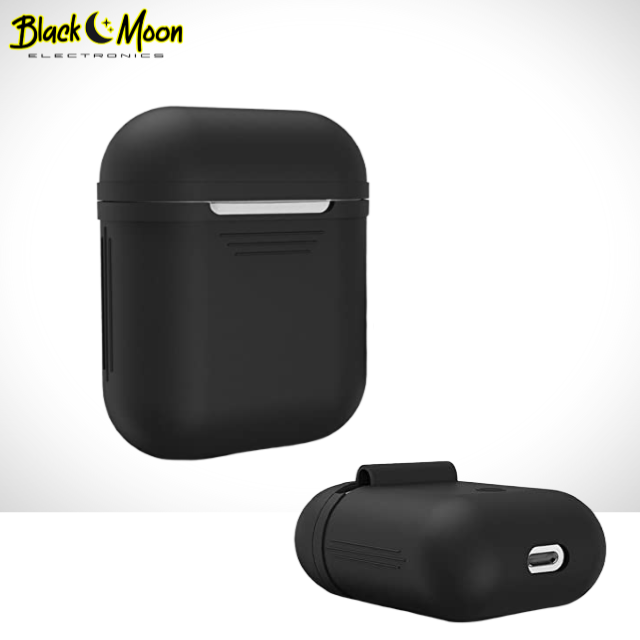 🍭 Classic AirPod Shockproof Soft Silicone Earphone Case - Black Moon Electronics