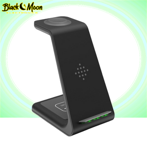 ⚡ 3-in-1 Universal Wireless iPhone & Samsung Galaxy Charging Stations - Black Moon Electronics