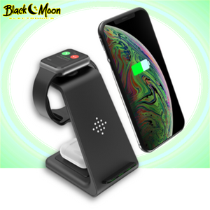 ⚡ 3-in-1 Universal Wireless iPhone & Samsung Galaxy Charging Stations - Black Moon Electronics