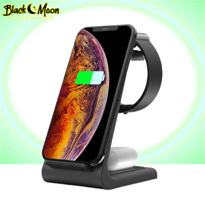 ⚡ 3-in-1 Universal Wireless iPhone & Samsung Galaxy Charging Stations - Black Moon Electronics